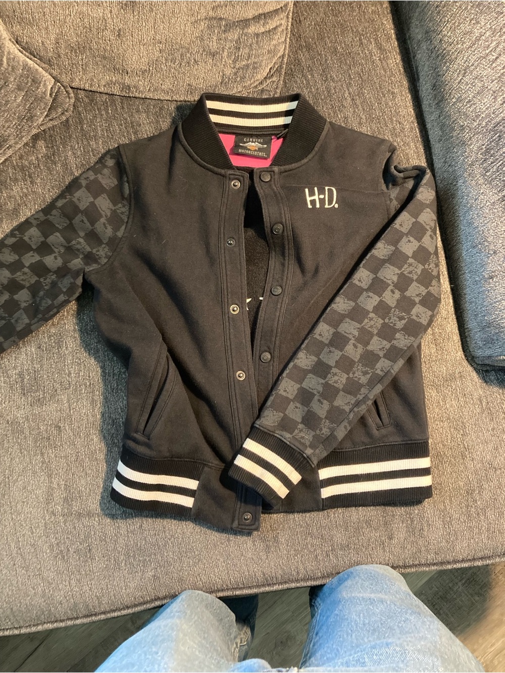 Genuine Merchandise Black Jacket with Pink Lining